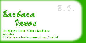 barbara vamos business card