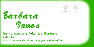 barbara vamos business card